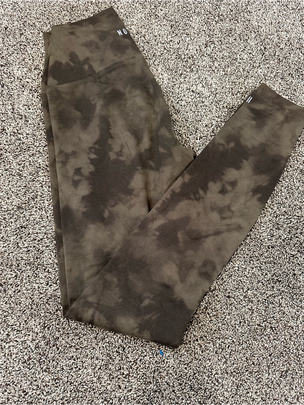 NOBULL Seamless Tie-Dye Olive Green Leggings